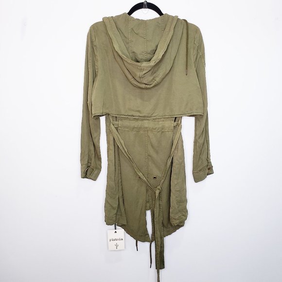 Pistola Sammie Anorak Long Trench Cadet Jacket - Picture 4 of 7